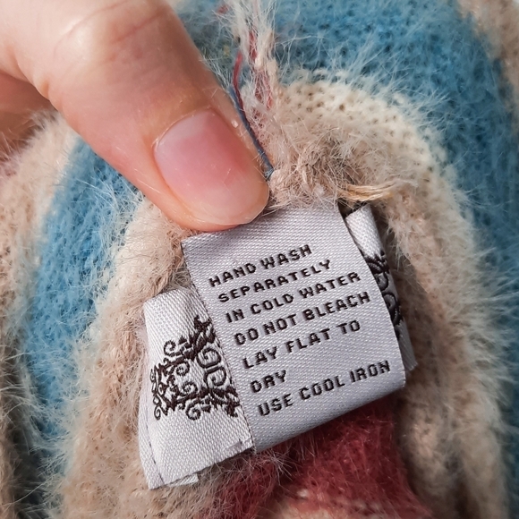 Anthropologie Oliver by Escio Multi Colored Striped Hoodie Sweater M - Picture 5 of 5